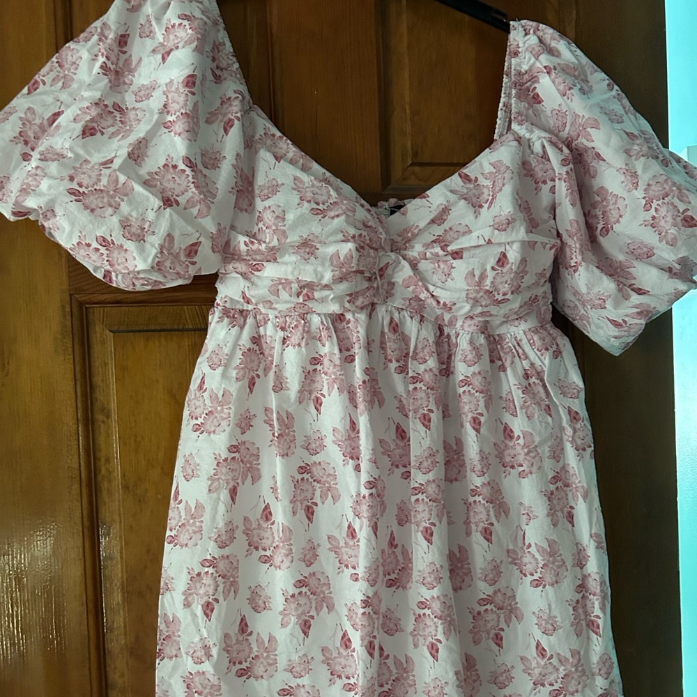 Pink Floral mini dress